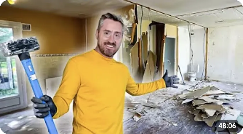 Réalisation Make in France : rénovation d'une maison abandonnée, début de la démolition (épisode 1)