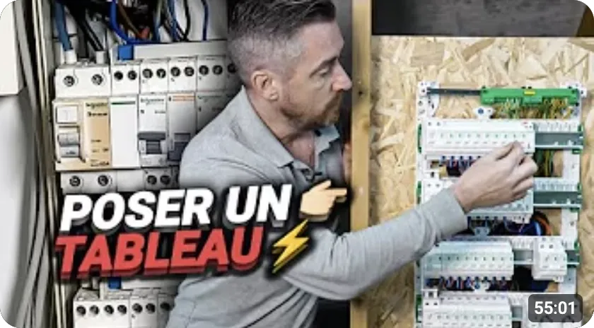 Réalisation Make in France : pose d'un tableau électrique secondaire dans les combles et réfection du tableau du rez-de-chaussée